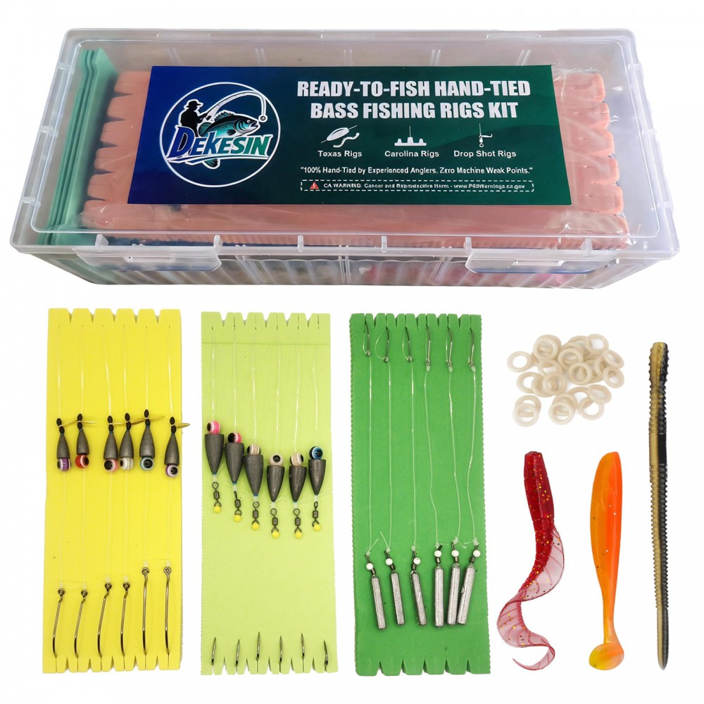 Pre-Rigged Bass Fishing Rigs Kit